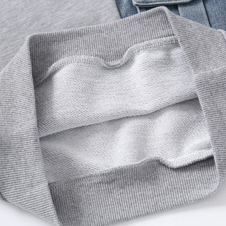 Denim Colorblock  Sweatshirt