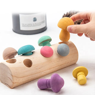 Wooden Rainbow Blocks Mushroom Game Toy - RYAN AND REMI