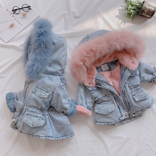 Plush Fur Denim Jacket - RYAN AND REMI