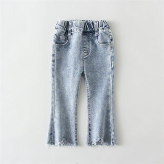 Girls Denim Boot Cut Pants - RYAN AND REMI