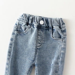 Girls Denim Boot Cut Pants - RYAN AND REMI