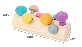 Wooden Rainbow Blocks Mushroom Game Toy - RYAN AND REMI