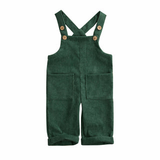 Soft Cotton Corduroy Suspender Jumpsuit Overalls - RYAN AND REMI