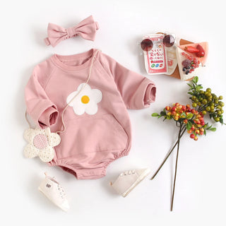 Flower Long Sleeve Onesie