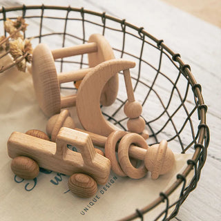 Wood Montessori Rattle Educational Baby Toys - RYAN AND REMI