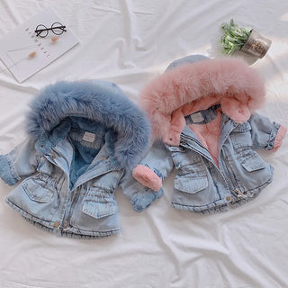 Plush Fur Denim Jacket - RYAN AND REMI