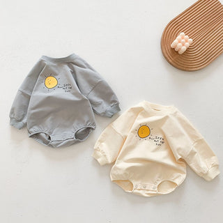 Baby Boy Sun Sketch Long Sleeve Bodysuit - RYAN AND REMI