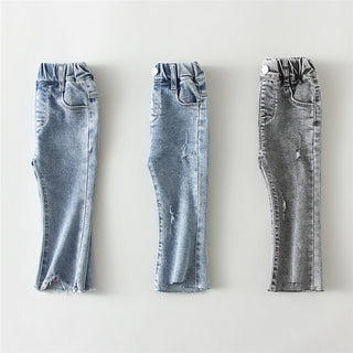 Girls Denim Boot Cut Pants - RYAN AND REMI