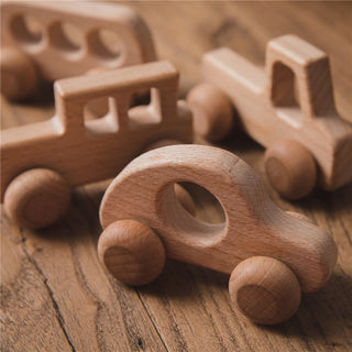 Wooden Montessori Educational Wood Toy Car - RYAN AND REMI