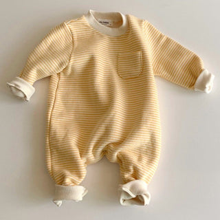 Long Sleeve Full Striped Sweater Jumpsuit - RYAN AND REMI