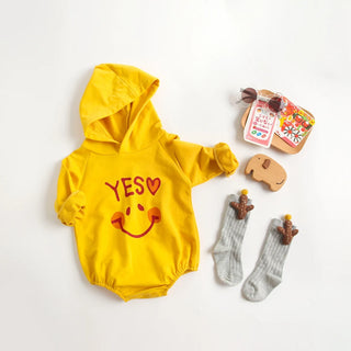 Casual Cotton Hooded Bodysuit