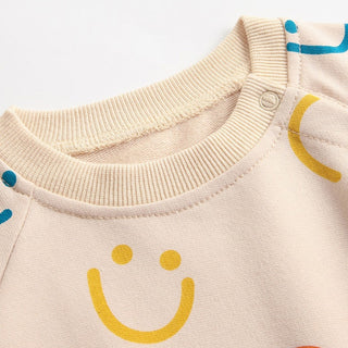 Mini Smile Cotton Bodysuit With Headband - RYAN AND REMI