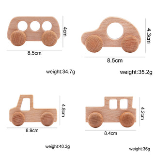 Wooden Montessori Educational Wood Toy Car - RYAN AND REMI