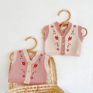 Girls Embroidery Crop Vest - RYAN AND REMI