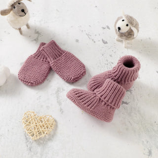 Newborn Knit Socks With Knit Mitten Gloves - RYAN AND REMI