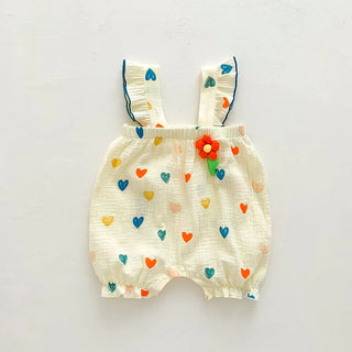 Heart Sketch Print Romper - RYAN AND REMI