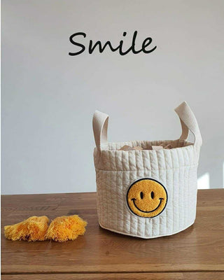 Smiley Face Embroidery Organizer Basket - RYAN AND REMI