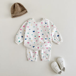 Love Heart Prints Jogger Suit - RYAN AND REMI