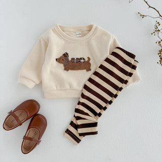 Fuzzy Puppy Stripe Set