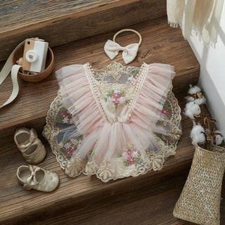 Princess Floral Romper for Baby Girls - RYAN AND REMI