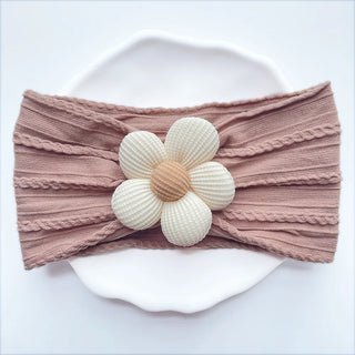 Baby Girl Flower Puff Elastic Soft Headband - RYAN AND REMI