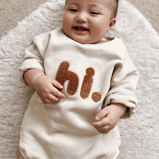 Hi Embroidery Cotton Bodysuit - RYAN AND REMI