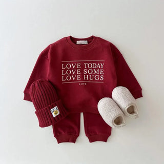 Love Hugs Print Jogger Set - RYAN AND REMI