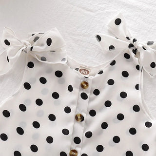 Polka Dot Sleeveless Baby Girls Rompers - RYAN AND REMI