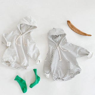 Striped Hooded Bodysuit - RYAN AND REMI