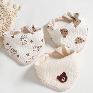 Muslin Burp Cloths Bibs Set. 3 Pcs. - RYAN AND REMI