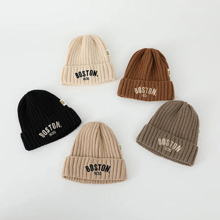 Solid Color Boston Warm Beanie Cap - RYAN AND REMI