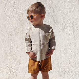 Linen Drawstring Boys Shorts - RYAN AND REMI