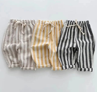 Drawstring Striped Pants - RYAN AND REMI