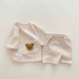 Waffle Bear Shorts Set - RYAN AND REMI