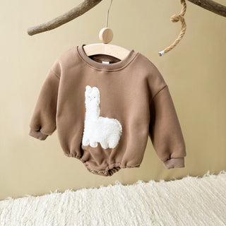 Fuzzy Llama Bodysuit