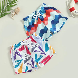 Boys Printed Drawstring Swim Shorts - RYAN AND REMI