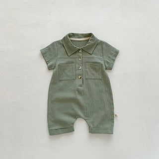 Solid Linen Overalls Jumpsuit - RYAN AND REMI