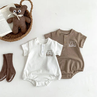 Striped Bear Baby Bodysuit - RYAN AND REMI