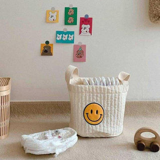 Smiley Face Embroidery Organizer Basket - RYAN AND REMI