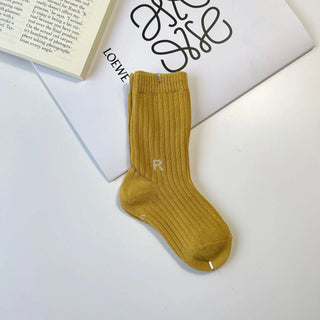 Letter R Cotton Cute Baby Socks - RYAN AND REMI