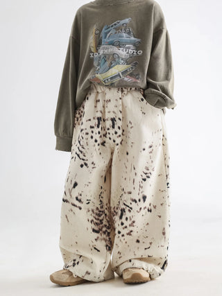 Leopard Print Wide Leg Pants