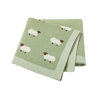 Sheep Print Baby Blanket