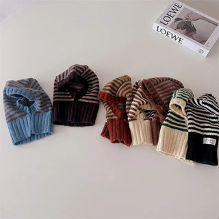 Striped Knit Ski Hat - RYAN AND REMI