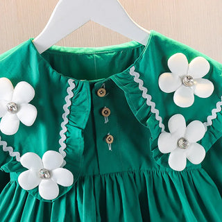 Flower Neck Princess Dress