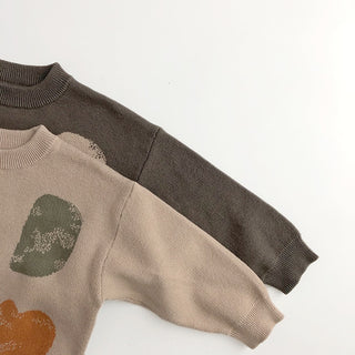 Toddler Earthtone Fall Print Sweater - RYAN AND REMI