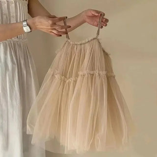 Layered Champagne Tulle Dress