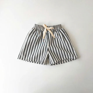 Striped Loose Linen Cotton Shorts