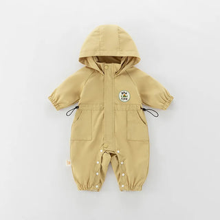 Hooded Waterproof Windbreaker Jumpsuit