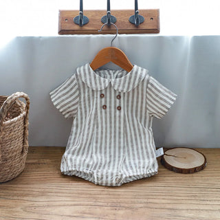 Peter Pan Euro Linen Romper - RYAN AND REMI