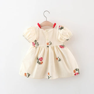 Embroidered Floral Cotton Dress